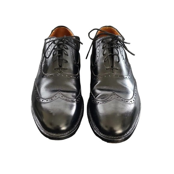 Allen Edmonds Players Dress Shoes Black Leather Wingtip Oxford Size 11.5 C main image 5